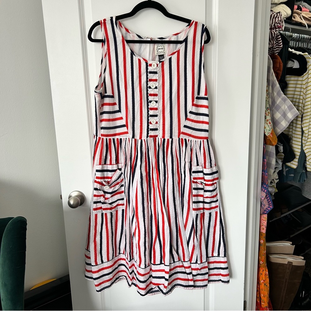 JOANIE GIRL Red and White Sleeveless Sundres
